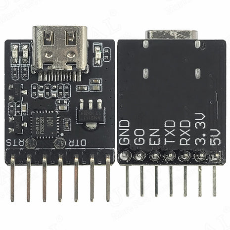 Módulo descargador CH9102F Grabación de programa de chip para ESP-32 MINI TIPO-C USB a UART RS232 RS485 Puerto serie Descarga Módulo electrónico de 7 pines