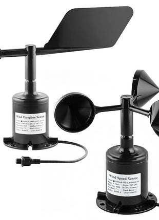 60m/s Weather Station Outdoor 3 Cup Anemometer Sensor Polycarbon Fiber Wind Speed Wind Direction Sensor Output RS485 4-20MA 0-5V Sensor Module
