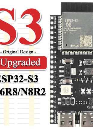Placa de desarrollo ESP32-S3 Módulo WiFi BT de 2,4 G BLE5.0 MCU ESP32-S3 original N8R2 N16R8 Tipo C de 44 pines Módulo electrónico PSRAM de 8M