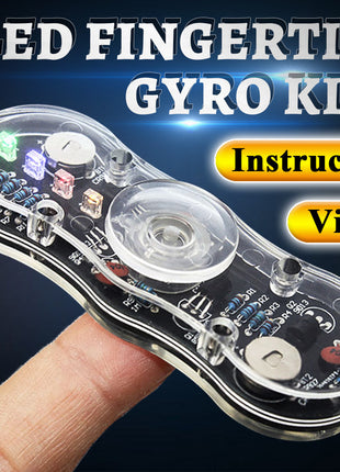 DIY LED Fidget Top Assembly Finger Rotate Toy Soldering Project Practice Solder Colour Light DIY Electronic Kit with CR927 DIY Electronic Kit