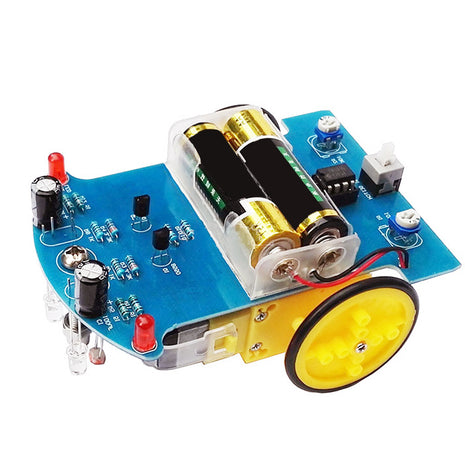 D2-1 DIY Intelligent Tracking Line Smart Car Kit with TT Motor DIY Soldering Project Solder Smart Patrol Automobile Parts DIY Electronic Kit