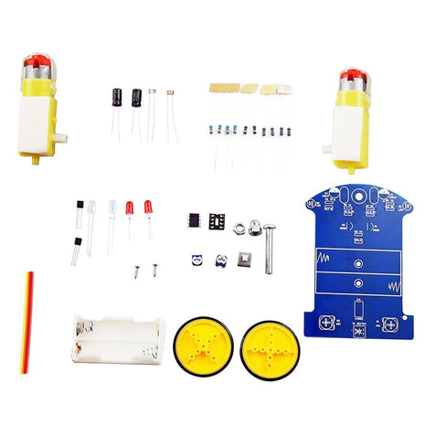 D2-1 DIY Intelligent Tracking Line Smart Car Kit with TT Motor DIY Soldering Project Solder Smart Patrol Automobile Parts DIY Electronic Kit