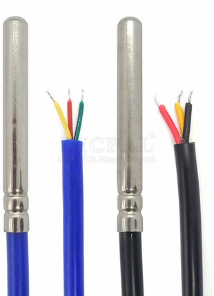 DS18B20 Temperature Sensor Probe 304 Stainless Steel 6*50MM OD 5.0MM Waterproof Dustproof PVC SL Sensors Cable 1M Length Sensor Module