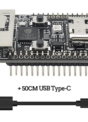 Tarjeta de desarrollo Wifi6 ESP-32 C6 RISC-V de 32 bits Módulo BT Wifi ESP32-C6 N4 con oscilador de cristal LED RGB FLASH de 4MB Módulo electrónico USB tipo C