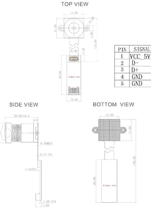 OV9281 USB Camera Module Specification Camera Module
