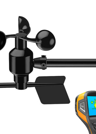 2pcs Aluminum Alloy Wind Speed 0-60m/s 360 Degrees Wind Direction Sensor with Heating Function 0-10V
