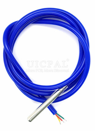 DS18B20 Temperature Sensor Probe 304 Stainless Steel 6*50MM OD 5.0MM Waterproof Dustproof PVC SL Sensors Cable 1M Length Sensor Module