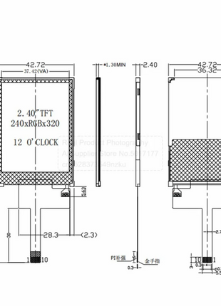 2.4 Inch TFT LCD Screen Display SPI Serial Port 240*320 ST7789V Drive IC 10Pin TFT LCD Disc Playing a Movie OLED LCD Module