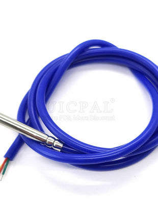 DS18B20 Temperature Sensor Probe 304 Stainless Steel 6*50MM OD 5.0MM Waterproof Dustproof PVC SL Sensors Cable 1M Length Sensor Module