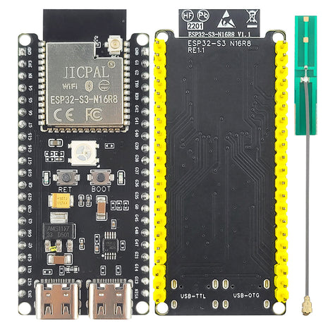 Placa de desarrollo ESP32-S3-DevKitC-1 Módulo BT WiFi 2.4G para Arduino 8MB PSRAM 16MB FLASH N16R8 42 pines CH340C Tipo-C Módulo electrónico ESP-32 S3