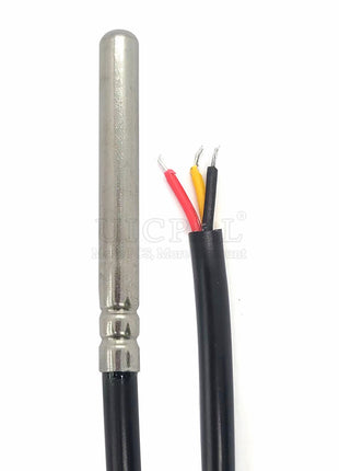 DS18B20 Temperature Sensor Probe 304 Stainless Steel 6*50MM OD 5.0MM Waterproof Dustproof PVC SL Sensors Cable 1M Length Sensor Module