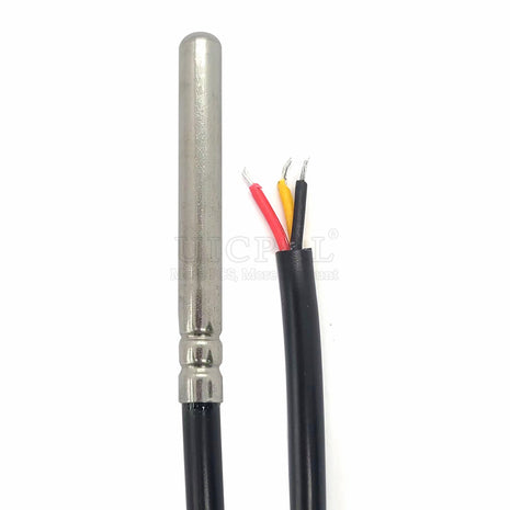 DS18B20 Temperature Sensor Probe 304 Stainless Steel 6*50MM OD 5.0MM Waterproof Dustproof PVC SL Sensors Cable 1M Length Sensor Module