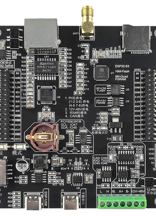 RS485 ESP32-S3 N16R8 Development Board POE Power 3DBI BT WiFi Module AI Industrial Internet of Things W5500 ETH PCF8563 TF USB Electronic Module