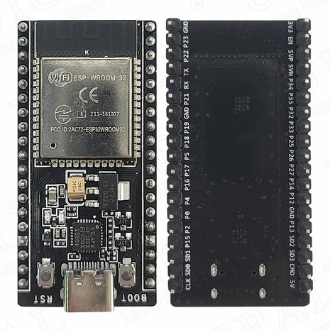 Placa de expansión ESP-32 de 38 pines con placa de desarrollo micro CP2102 de 38 pines tipo C, módulos Bluetooth WIFI de 2.4G, módulo electrónico de doble núcleo de baja potencia