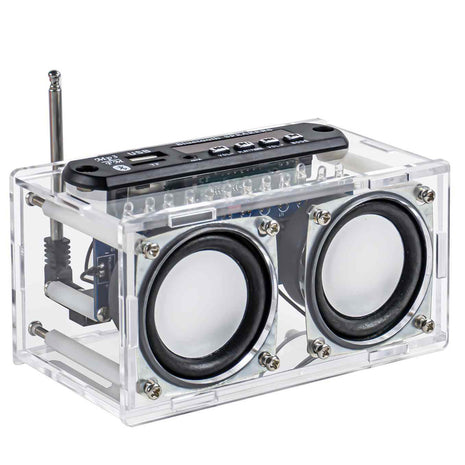 Kit de altavoz Bluetooth DIY con radio FM 87.5-108MHz, proyecto de soldadura DIY, kit electrónico de práctica, montaje de soldadura, disco U, TF, kit electrónico DIY