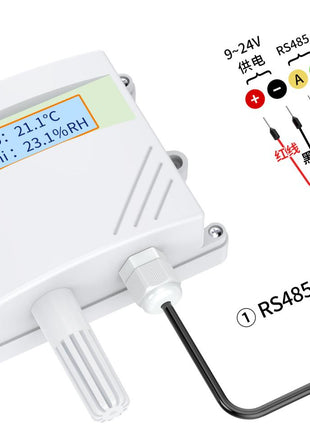 Digital Display Transmitter with Temperature Humidity Sensor Probe RS485 Analog 0-5V 0-10V 4-20mA Waterproof Temperature Sensors Sensor Module