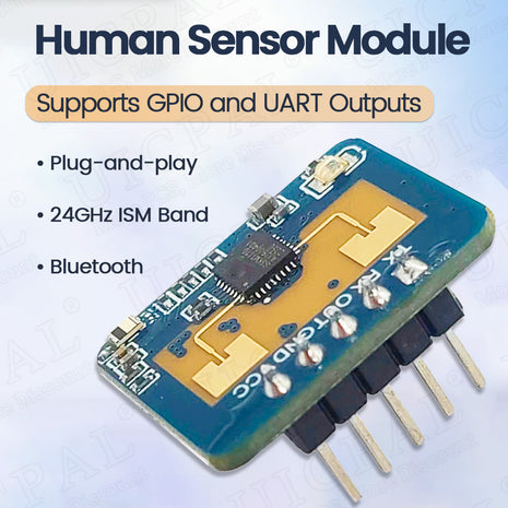 LD2410C 24GHz Human Presence Sensor FMCW Wave Radar Induction Module Body Heartbeat Detection Sensors High Accuracy Electronic Module