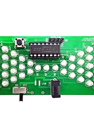 DIY Kit Electronic Hourglass LED Light-Emitting Diode MCU STC15W201S PCB Soldering Practice Kit With Power Cord DC5V 4PIN DIY Electronic Kit