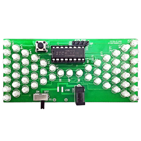 DIY Kit Electronic Hourglass LED Light-Emitting Diode MCU STC15W201S PCB Soldering Practice Kit With Power Cord DC5V 4PIN DIY Electronic Kit