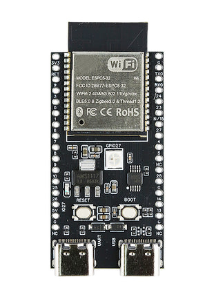 Placa de desarrollo ESP-32 C5 Módulo WiFi de doble frecuencia 2.4G y 5GHz ESP32-C5-DevKitC-1 N4 4MB Flash WIFI6 CH343 Módulo electrónico TYPE-C de 32 pines