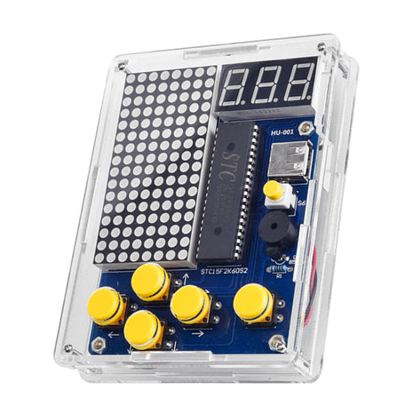 DIY Pixel Game Maker Kit Electronics DIY Soldering Project Practice Solder Learning Assembly with Shell 3X Battery Box DIY Electronic Kit