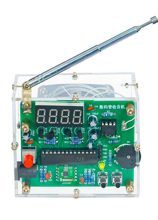 DIY FM Digital Tube Radio Kit Electronic Adjustable 87.5-108.1MHz Soldering Practice Kit RDA5807 Radio Module LM386 Amplifier 5V DIY Electronic Kit
