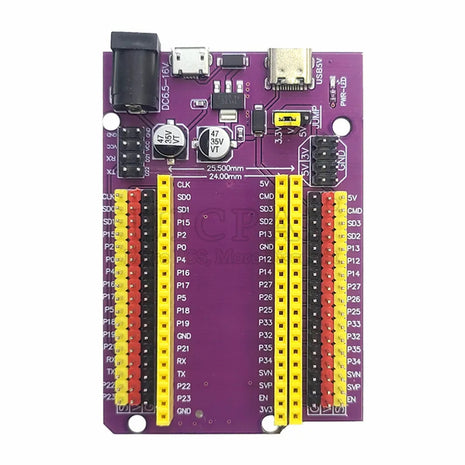 Placa de expansión ESP-32 de 38 pines con CP2102, placa de desarrollo micro de 38 pines tipo C, módulos Bluetooth WIFI 2.4G, módulo electrónico de doble núcleo de bajo consumo