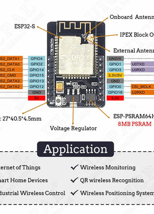 Placa de desarrollo ESP-32 CAM Módulo Bluetooth Wifi 2.4G para módulo de cámara OV2640 Módulo electrónico
