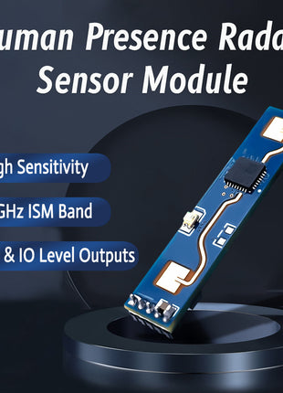 Módulo de sensor de presencia humana 24 GHz, módulo de detección de latidos con radar de onda milimétrica inteligente y BT HLK-LD2410B Módulo electrónico