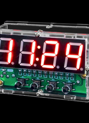 DIY Electronic Clock Multi-function Digital Clock Electronic Soldering Kits with Power Supply Cable DIY Electronic Kit