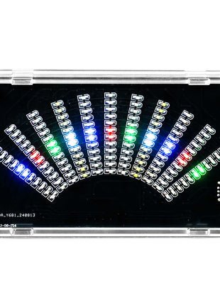 DIY Fan shaped Music Spectrum LED Rhythm Light Electronic Kit PCB SMD Component Soldering Kit MCU Audio Signal Conversion DC5V DIY Electronic Kit
