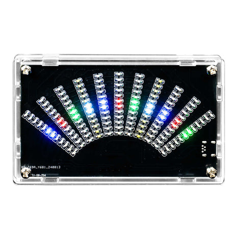 DIY Fan shaped Music Spectrum LED Rhythm Light Electronic Kit PCB SMD Component Soldering Kit MCU Audio Signal Conversion DC5V DIY Electronic Kit
