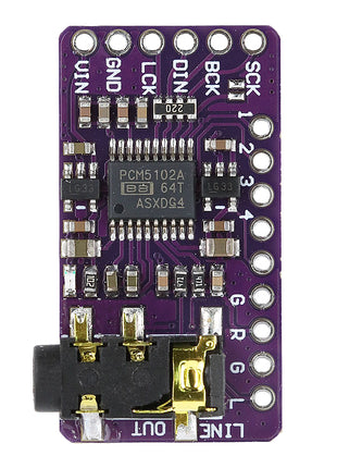 PCM5102 Stereo Audio DAC Decoder Board, I2S IIS Microcontroller Audio Module Electronic Module