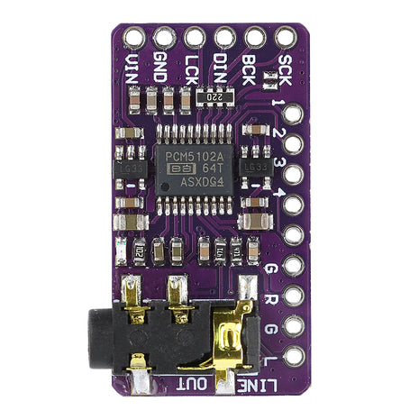 PCM5102 Stereo Audio DAC Decoder Board, I2S IIS Microcontroller Audio Module Electronic Module