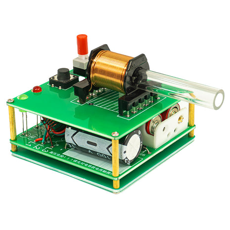 DIY Kit de Pistola Electromagnética Módulo Potenciador de Bobina de Cañón de Largo Alcance Kit de Práctica de Soldadura DIY DC3V Sin Batería Kit Electrónico DIY