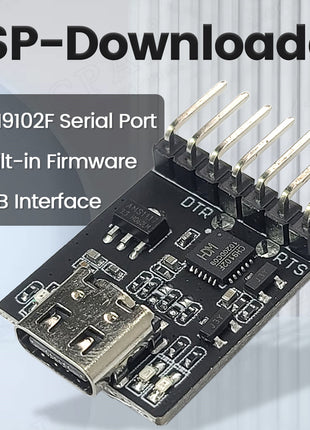 CH9102F Downloader Module Chip Program Burning for ESP-32 MINI TYPE-C USB to UART RS232 RS485 Serial Port Download 7Pin Electronic Module