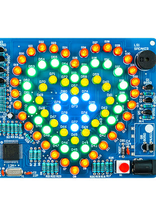 DIY 4-Layer LED Heart-Shaped Stacked Flowing Lights Electronic Kit Multi-Form Flashing Light Double-Sided PCB Soldering DIY Kit