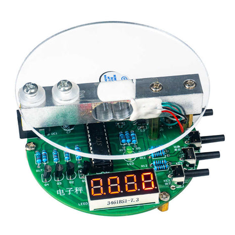 Kit DIY de báscula electrónica con capacidad de pesaje de 1 kg, kit de práctica de soldadura para microcontrolador 51 con pantalla de tubo digital, chip HX711, kit electrónico DIY de 5 V