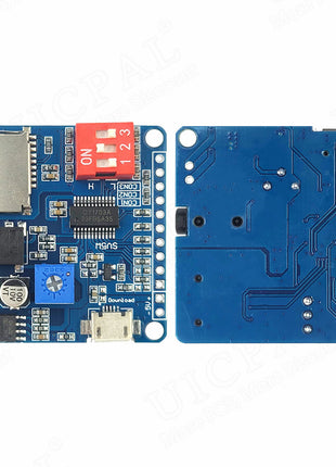 Voice Sound Module for Arduino MP3 Player Module UART I/O Trigger Class D Amplifier Board 5W 8M Storage SD/TF Card DY1703A Electronic Module
