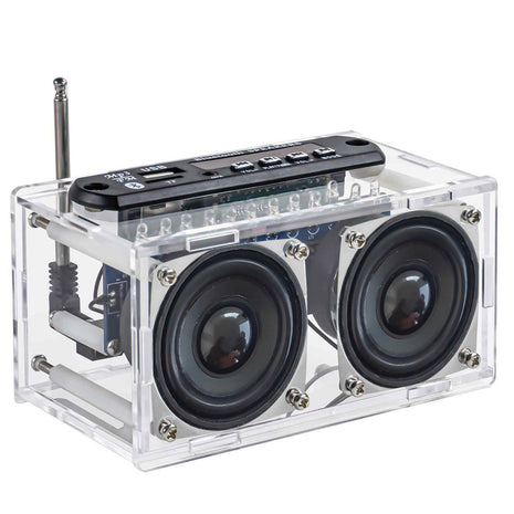 Nuevo kit de altavoz Bluetooth DIY con radio FM 87.5-108MHZ Kit electrónico de práctica de soldadura DIY Montaje de soldadura Disco TF U Kit electrónico DIY