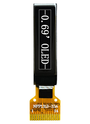 0.69 Inch OLED Display 96x16 Resolution Monochrome LCD Screen SSD1312 Driver 14pin Interface Soldering Model OLED LCD Module