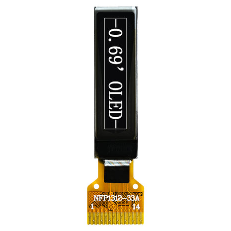 0.69 Inch OLED Display 96x16 Resolution Monochrome LCD Screen SSD1312 Driver 14pin Interface Soldering Model OLED LCD Module