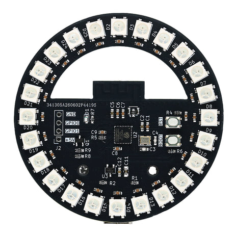 ESP32 WS2812B RGB LED Ring Source Code Included Gaming PC Ambient Light Electronic Module