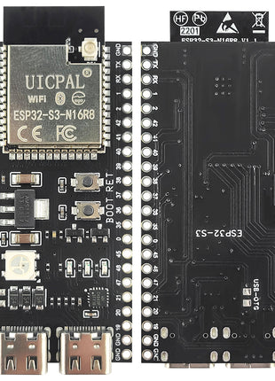 Placa de desarrollo IPEX ESP32-S3 con módulo WiFi BT de 2.4G para IA Internet de las cosas ESP32-S3WROOM1 N16R8 MCU Módulo electrónico de 44 pines Type-C 8M PSRAM