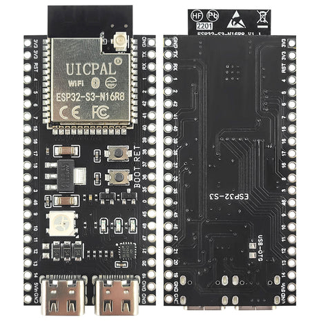 Placa de desarrollo IPEX ESP32-S3 con módulo WiFi BT de 2.4G para IA Internet de las cosas ESP32-S3WROOM1 N16R8 MCU Módulo electrónico de 44 pines Type-C 8M PSRAM