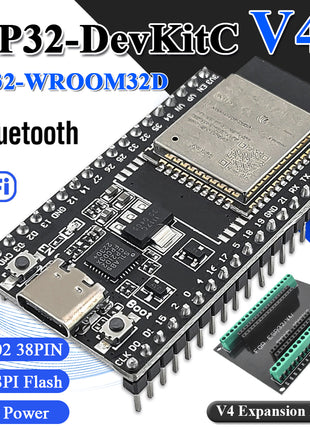 30pcs ESP32-32D Development Board with GPIO Expansion Board Kit BT Wifi Module USB Type-C 38PIN CP2102 ESP32-DevKitC