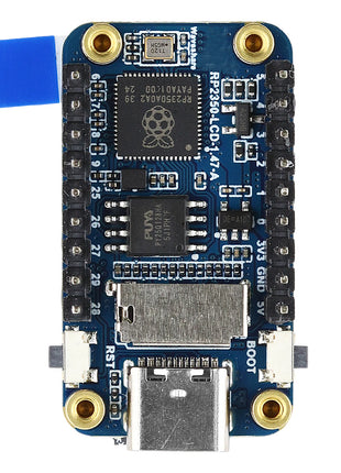 RP2350 MCU Board 1.47" 172×320 Color LCD Display Built-in RGB LED TF Card Expansion Slot