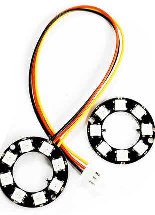 8 Bit WS2812 RGB Light Ring Development Board 5050 Smart Full-Colour RGB LED Learning Module DC4-7V Electronic Module