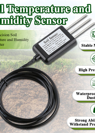 Soil Temperature Humidity Sensor Probe RS485 Output 0-5V 0-10V 4-20mA Analog Soil Moisture Detector Sensors IP68 Protection Sensor Module