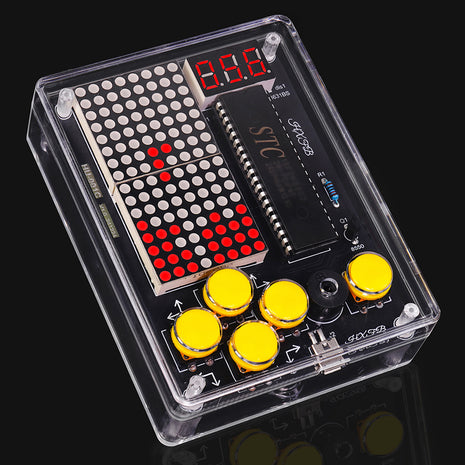 DIY Upgraded Pixel Game Console Electronic Kit Red LED Dot Matrix Digital Tube Display Soldering Practice Kit Adjustable USB 5V DIY Electronic Kit